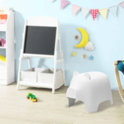 SoBuy Sedie Bambini Sgabello Bambini Sedia Colorate, Forma Di Maiale,Altezza 42 Cm, Bianco KMB14-W -Cameretta Per Bambini 10404166 5