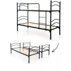 Letto A Castello Con Listelli, 203x145,5x83 Cm