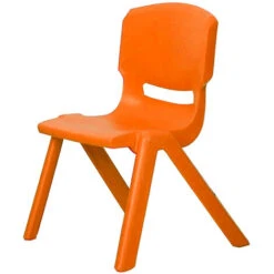 173710 Sedia Colorata Per Bambini In Plastica Resistente 26 X 30x 50 Cm Colore: Arancio