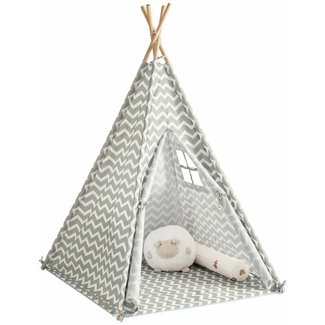 SoBuy Tenda Indiani Bambini Casa Per Bambini Con 1 Portella E 1 Finestra Righe Bianco Sporco OSS03,IT 3 SoBuy Tenda Indiani Bambini Casa Per Bambini Con 1 Portella E 1 Finestra Righe Bianco Sporco OSS03,IT