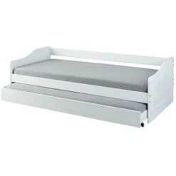 Links Letto Doppio Malte 97x208x62h Pino Massello Laccato Bianco - Inter Link -Cameretta Per Bambini 14021453 2