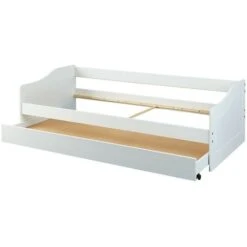 Links Letto Doppio Malte 97x208x62h Pino Massello Laccato Bianco - Inter Link -Cameretta Per Bambini 14021453 3
