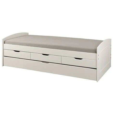 Links Letto Doppio Rieka 3 Cassetti In Massello Di Pino 98x205x63h - Inter Link 3 Links Letto Doppio Rieka 3 Cassetti In Massello Di Pino 98x205x63h - Inter Link