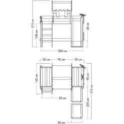 Wickey Letti Per Bambini, Letto A Soppalco CrAzY Circus Con Scivolo Culla 90 X 200 Cm, Letto A Castello - Blu -Cameretta Per Bambini 14835466 5