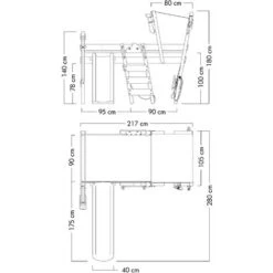 Wickey Letti Per Bambini, Letto A Soppalco CrAzY Smoky Con Scivolo Culla 90 X 200 Cm, Letto A Castello - Blu -Cameretta Per Bambini 14835508 5