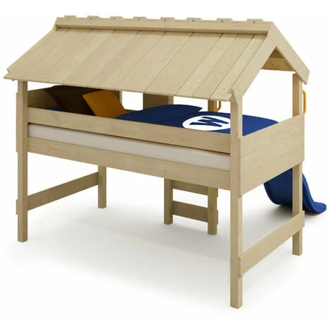 Wickey Letti Per Bambini, Letto A Soppalco CrAzY Lagoon Con Scivolo Culla 90 X 200 Cm, Letto A Castello - Blu 4 Wickey Letti Per Bambini, Letto A Soppalco CrAzY Lagoon Con Scivolo Culla 90 X 200 Cm, Letto A Castello - Blu - immagine 2