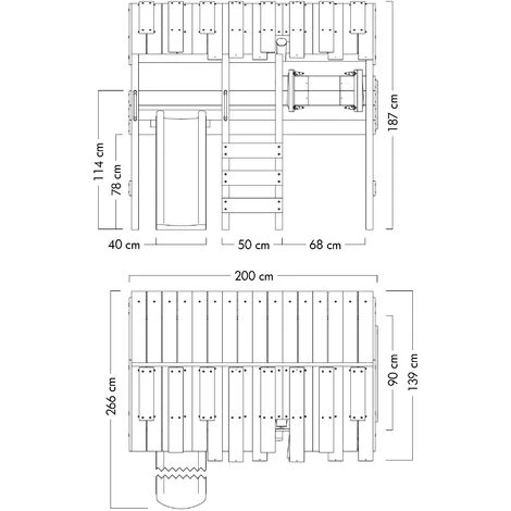 Wickey Letti Per Bambini, Letto A Soppalco CrAzY Lagoon Con Scivolo Culla 90 X 200 Cm, Letto A Castello - Blu 7 Wickey Letti Per Bambini, Letto A Soppalco CrAzY Lagoon Con Scivolo Culla 90 X 200 Cm, Letto A Castello - Blu - immagine 5