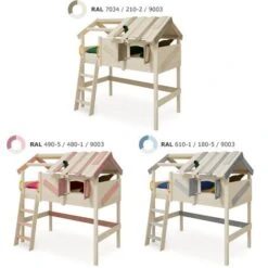 Wickey Letti Per Bambini, Letto A Soppalco CrAzY Cove - Teleone Culla 90 X 200 Cm, Letto A Castello -Cameretta Per Bambini 14835547 4