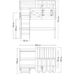 Wickey Letti Per Bambini, Letto A Soppalco CrAzY Cove - Teleone Culla 90 X 200 Cm, Letto A Castello -Cameretta Per Bambini 14835547 5
