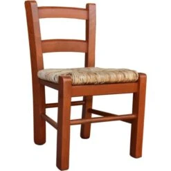 Cameretta Per Bambini 29 SEDIOLINA Baby In Legno Seduta Paglia Sedia Piccola Per Bambino CILIEGIO