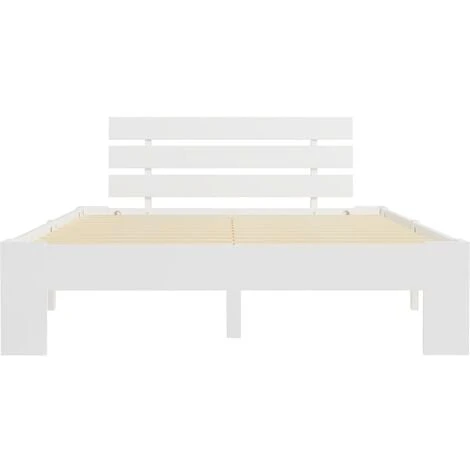 Giroletto Bianco In Legno Massello Di Pino 120x200 Cm VidaXL 6 Giroletto Bianco In Legno Massello Di Pino 120x200 Cm VidaXL - immagine 4