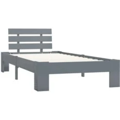 Giroletto Grigio In Legno Massello Di Pino 100x200 Cm VidaXL