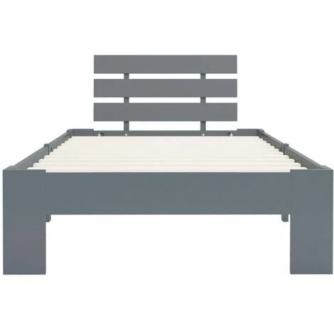 Giroletto Grigio In Legno Massello Di Pino 100x200 Cm VidaXL 6 Giroletto Grigio In Legno Massello Di Pino 100x200 Cm VidaXL - immagine 4