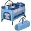 COSTWAY Lettino Da Viaggio Lettino Da Campeggio Per Bambini Culla Neonato, Incluso Materasso + Accessori, 125 X 66 X 77 Cm (Blu) -Cameretta Per Bambini 15820145 1