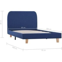 Giroletto Blu In Tessuto 90x200 Cm VidaXL 9 Giroletto Blu In Tessuto 90x200 Cm VidaXL -Cameretta Per Bambini 15861274 3