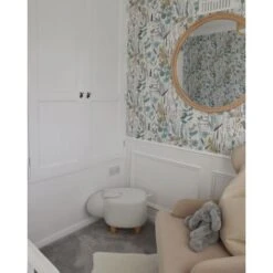 Sgabello Bambini Forma Coniglio Poliestere Bianco Imbottito Gambe Legno Bunny -Cameretta Per Bambini 15929816 4