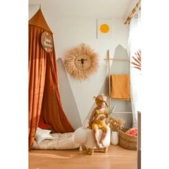 Sgabello Bambini Forma Coniglio Poliestere Bianco Imbottito Gambe Legno Bunny -Cameretta Per Bambini 15929816 5