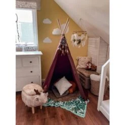 Pouf Animaletto A Forma Di Renna In Tessuto Beige Gambe In Legno Reindeer 10 Pouf Animaletto A Forma Di Renna In Tessuto Beige Gambe In Legno Reindeer -Cameretta Per Bambini 15930103 4