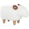 Pouf Animaletto A Forma Di Agnello In Tessuto Bianco Gambe In Legno Lamb 2 Pouf Animaletto A Forma Di Agnello In Tessuto Bianco Gambe In Legno Lamb -Cameretta Per Bambini 15930107 1