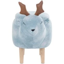 Pouf Animaletto A Forma Di Renna In Tessuto Azzurro Gambe In Legno Reindeer 11 Pouf Animaletto A Forma Di Renna In Tessuto Azzurro Gambe In Legno Reindeer -Cameretta Per Bambini 15930115 5