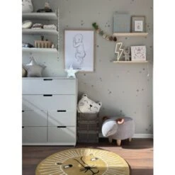 Pouf Animaletto A Forma Di Agnello In Tessuto Grigio Gambe In Legno Lamb 10 Pouf Animaletto A Forma Di Agnello In Tessuto Grigio Gambe In Legno Lamb -Cameretta Per Bambini 15930119 4