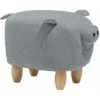 Pouf Animaletto A Forma Di Maialino In Tessuto Grigio Gambe In Legno Piggy 2 Pouf Animaletto A Forma Di Maialino In Tessuto Grigio Gambe In Legno Piggy -Cameretta Per Bambini 15930690 1