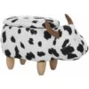 Sgabello Bambini Forma Mucca Ecopelle Bianca E Nera Imbottita Gambe Legno Cow -Cameretta Per Bambini 15930696 1