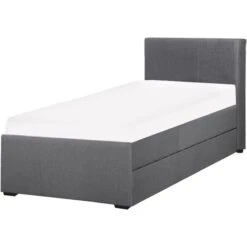 Divano Letto Estraibile In Tessuto Grigio Scuro Rete A Doghe 90 X 200 Cm Marmande -Cameretta Per Bambini 15931304 5