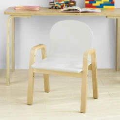 SoBuy Set 2 Sedie Bambini Sgabello Bambini Altezza Del Sedile Regolabile: 23-27-31-35 Cm In Legno Massello Di Betulla Classe E1 KMB24-WNX2 -Cameretta Per Bambini 16011410 4