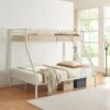 [neu.haus] Letto A Castello Metallo 3 Posti Barriera Anticaduta 200cm X 140/90cm Letto Per Bambini Con Rete A Doghe Bianco -Cameretta Per Bambini 16627952 1