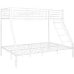 [neu.haus] Letto A Castello Metallo 3 Posti Barriera Anticaduta 200cm X 140/90cm Letto Per Bambini Con Rete A Doghe Bianco -Cameretta Per Bambini 16627952 3