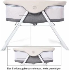 COSTWAY Lettino Da Viaggio, Pieghevole Culla Neonato Con Borsa, Funzione A Dondolo, Materasso Inclusa, 0-15 Kg, 91 X 56 X 70 Cm (Grigio) -Cameretta Per Bambini 16779282 3