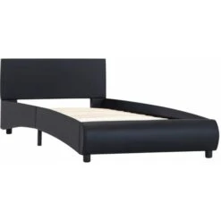 Giroletto Con LED Nero In Similpelle 90x200 Cm VidaXL -Cameretta Per Bambini 16983433 4