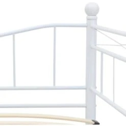 Giroletto Bianco In Acciaio 180x200/90x200 Cm VidaXL 11 Giroletto Bianco In Acciaio 180x200/90x200 Cm VidaXL -Cameretta Per Bambini 17428403 5