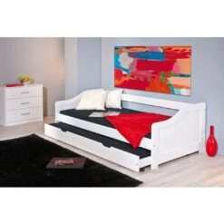 Letto Leonie + Secondo Letto Ad Estrazione 97x199x66h Pino Massello - Inter Link