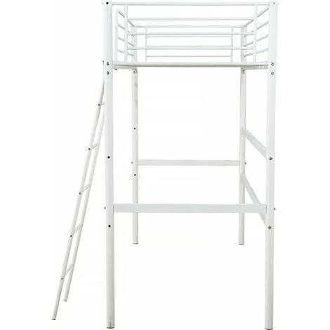 Letto A Soppalco Alora - 90 X 190 Cm - Bianco 6 Letto A Soppalco Alora - 90 X 190 Cm - Bianco - immagine 4