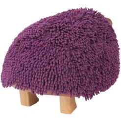 Pouf Sgabello Bambino Iringa Forma Riccio Viola -Cameretta Per Bambini 18240124 4
