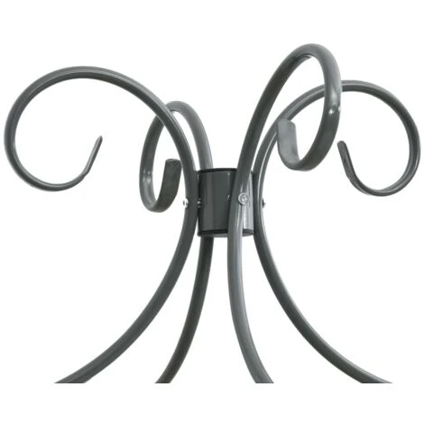 Letto A Baldacchino Grigio In Metallo 100x200 Cm VidaXL 7 Letto A Baldacchino Grigio In Metallo 100x200 Cm VidaXL - immagine 5