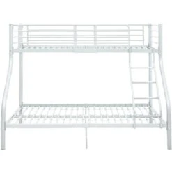 Letto A Castello Bianco In Metallo 140x200 Cm/90x200 Cm VidaXL 10 Letto A Castello Bianco In Metallo 140x200 Cm/90x200 Cm VidaXL -Cameretta Per Bambini 18764847 4