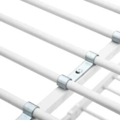 Letto A Castello Bianco In Metallo 140x200 Cm/90x200 Cm VidaXL 11 Letto A Castello Bianco In Metallo 140x200 Cm/90x200 Cm VidaXL -Cameretta Per Bambini 18764847 5