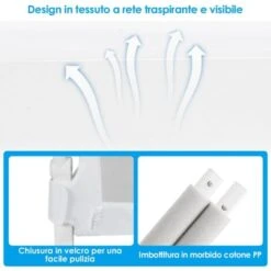 COSTWAY Sponda Di Sicurezza Da Letto, Paracolpi Barriera Letto Pieghevole Per Bambini, In Spugna, Varie Lunghezze Disponibili (Bianco, 120x40x42cm) -Cameretta Per Bambini 20558137 3