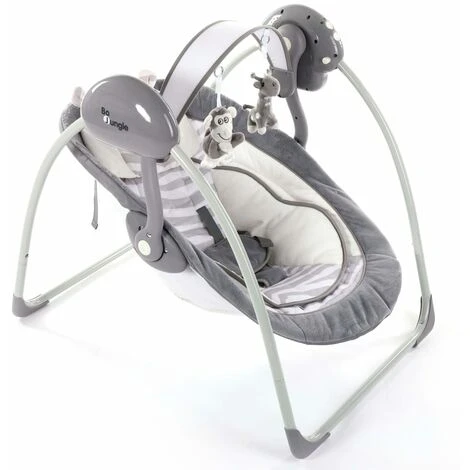 B-Portable Dondolino Neonati E Riduttore White Tiger Grigio Bo Jungle 3 B-Portable Dondolino Neonati E Riduttore White Tiger Grigio Bo Jungle