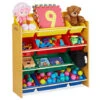Relaxdays Scaffale Portagiochi, Per La Cameretta Dei Bambini, 12 Box, Mobile Portaoggetti, HLP: 87,5x86 X31 Cm, Colorato -Cameretta Per Bambini 23186163 1