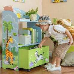 Fantasy Campi Assolati Safari Giocattolo Organizer Con Rolling Storage Box TD-13219A -Cameretta Per Bambini 23510889 3
