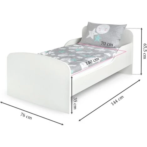Letto Per Bambini In Legno Con Materasso 140x70 Motivo: Unicorno 5 Letto Per Bambini In Legno Con Materasso 140x70 Motivo: Unicorno - immagine 3