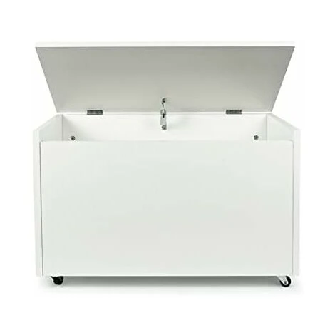 Contenitore Portagiochi In Legno Bianco Su Ruote Motivo Barile Di Miele 4 Contenitore Portagiochi In Legno Bianco Su Ruote Motivo Barile Di Miele - immagine 2