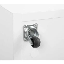 Contenitore Portagiochi In Legno Bianco Su Ruote + Materasso -Cameretta Per Bambini 23694704 4