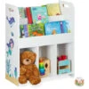 Relaxdays Scaffale Porta Giochi, Libri E Giocattoli, Bimbe E Bimbi, Immagine Sirena, Organizer, PB, 75x62x29 Cm, Bianco -Cameretta Per Bambini 23699207 1