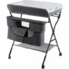 Fasciatoio Pieghevole Portatile, Bagnetto Cambio Pannolini Per Bambini Neonati, Con Ruote E Vaschetta, Grigio 1 Fasciatoio Pieghevole Portatile, Bagnetto Cambio Pannolini Per Bambini Neonati, Con Ruote E Vaschetta, Grigio -Cameretta Per Bambini 23710621 1