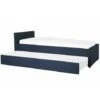 Divano Letto Estraibile In Tessuto Blu Navy Rete A Doghe 80 X 200 Cm Marmande -Cameretta Per Bambini 23970881 1